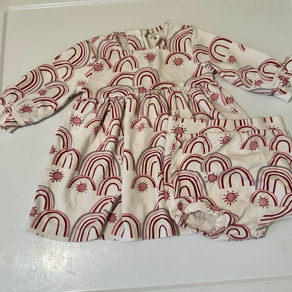 kate quinn Pink Rainbow Dress set
